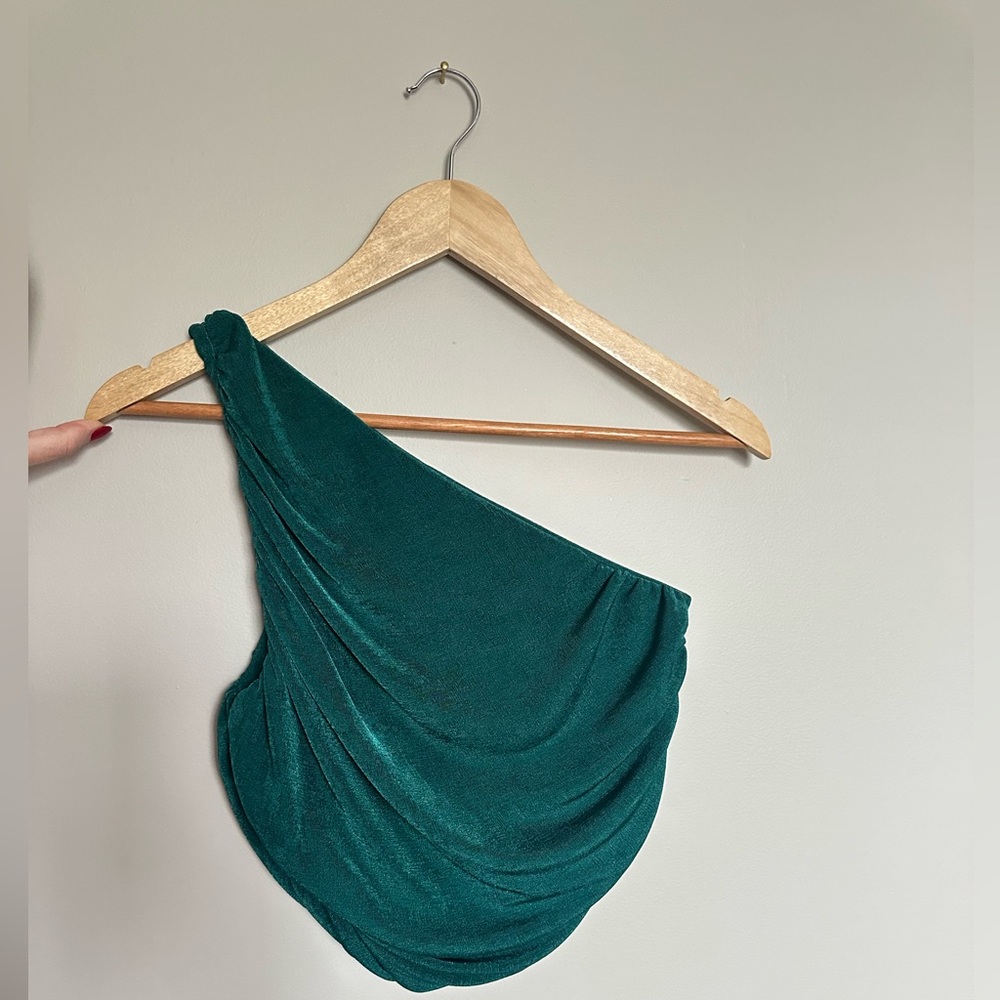 Emerald Green One-Shoulder Top